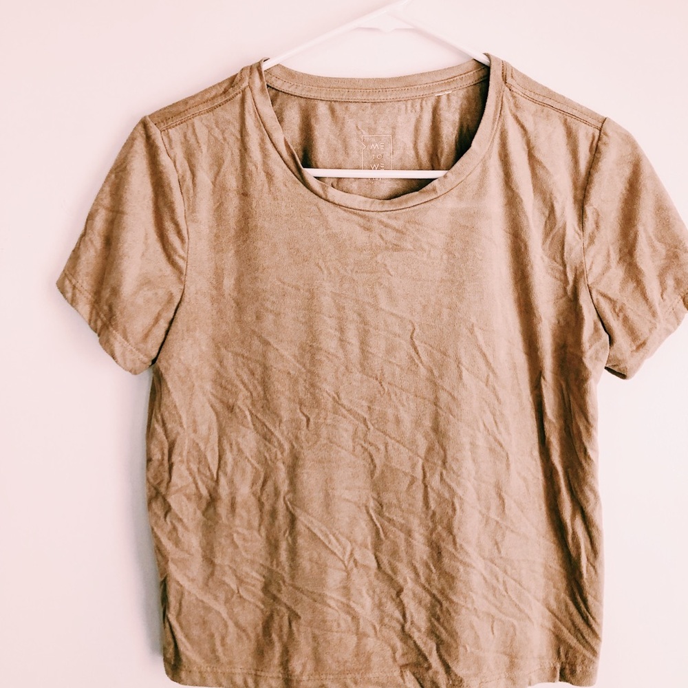 Cropped Tan Tee